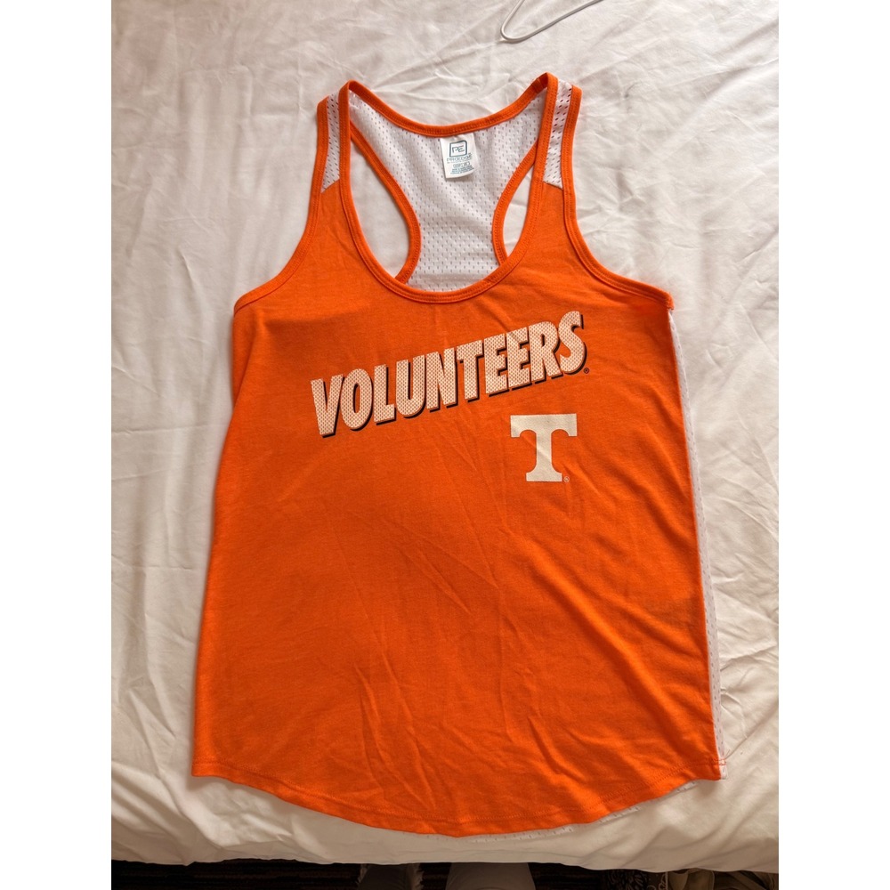 Tennesseeā Volunteers Womens Orange White Mesh Back Racerback Tank Top Small